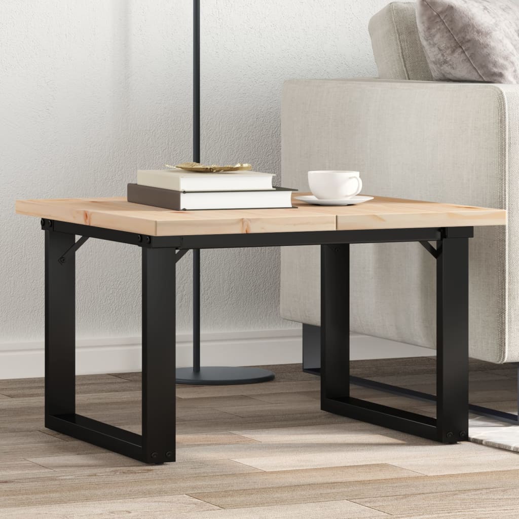 Coffee Table Solid Wood Pine And Steel