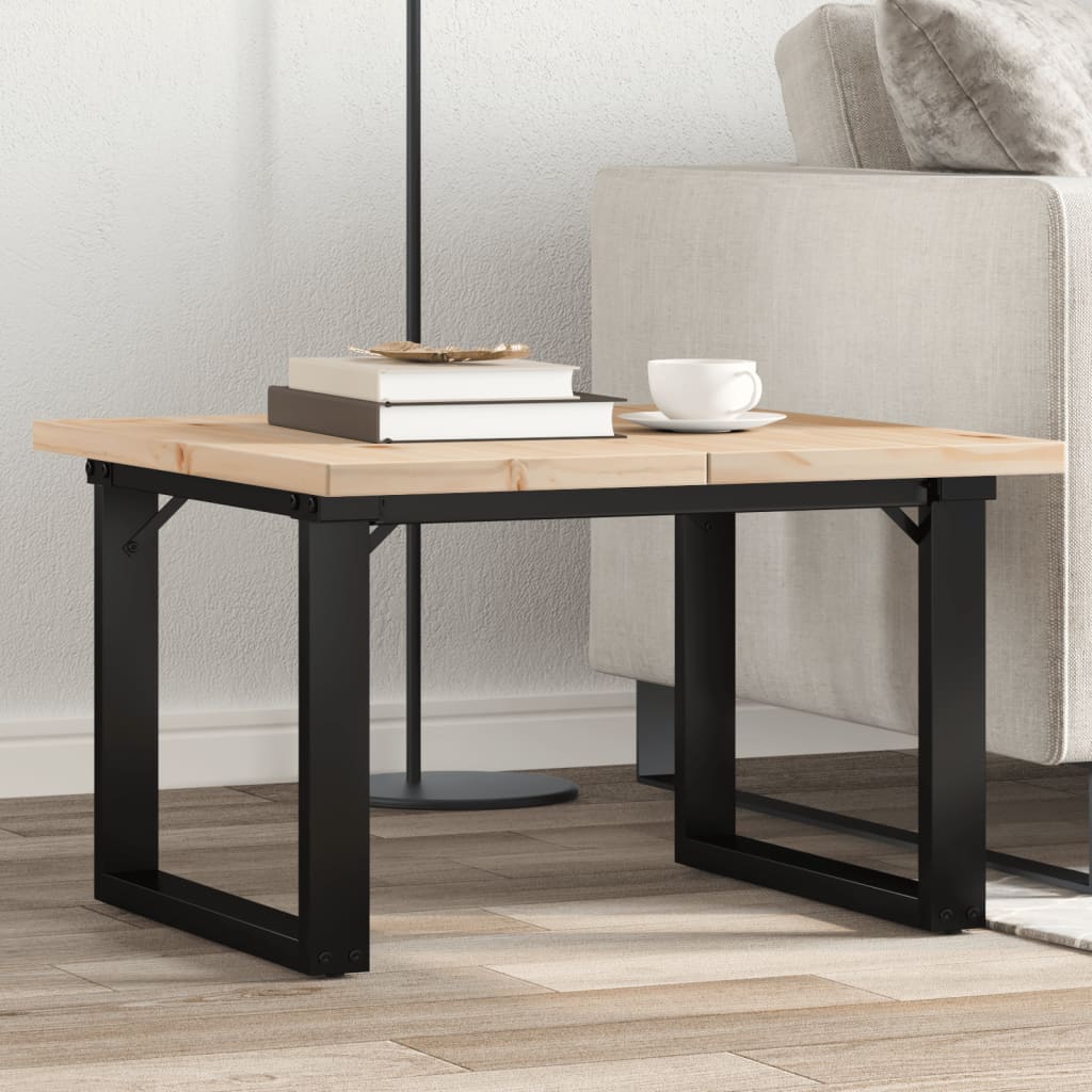 Coffee Table Solid Wood Pine And Steel