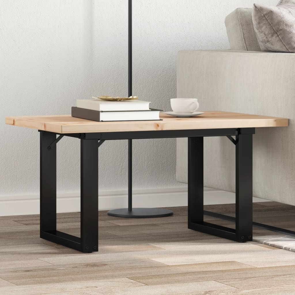 Coffee Table Solid Wood Pine And Steel