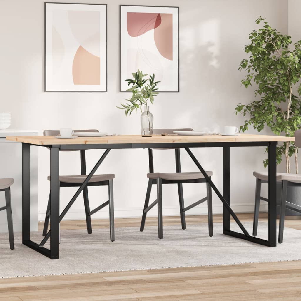 Coffee Table Solid Wood Pine And Steel