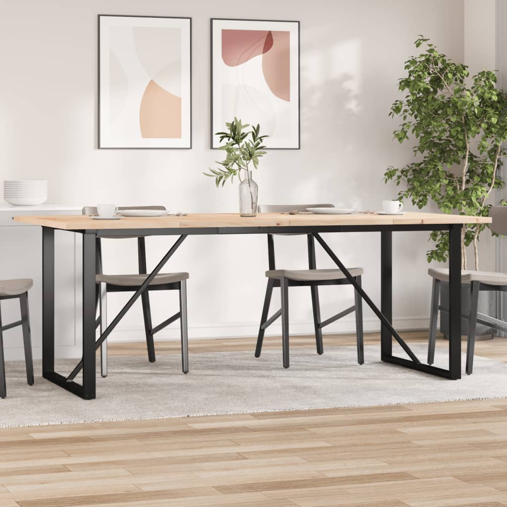 Coffee Table Solid Wood Pine And Steel