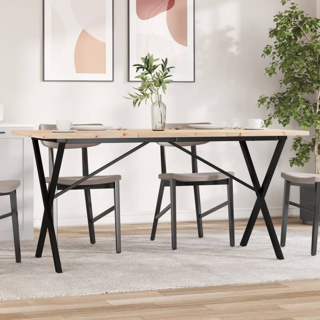 Coffee Table Solid Wood Pine And Steel