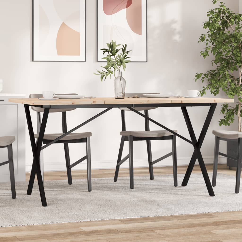 Coffee Table Solid Wood Pine And Steel