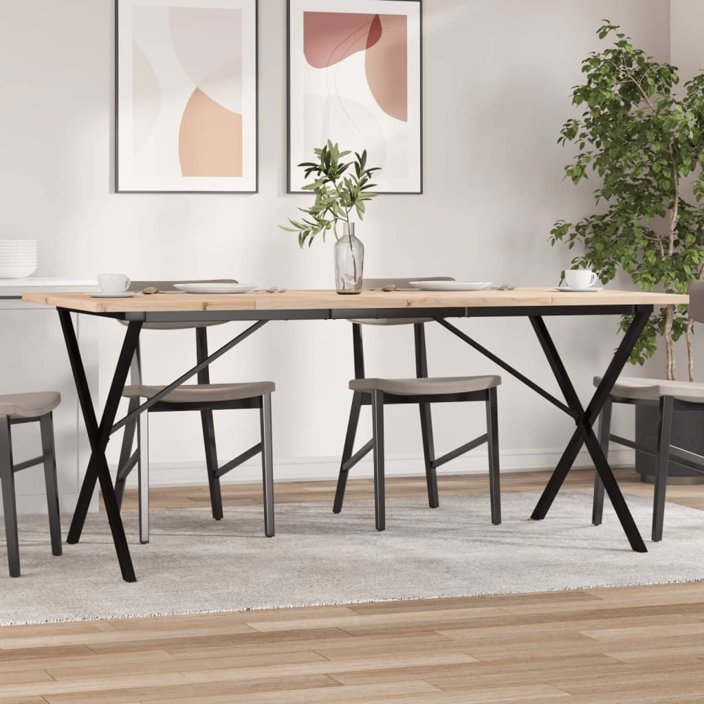 Coffee Table Solid Wood Pine And Steel