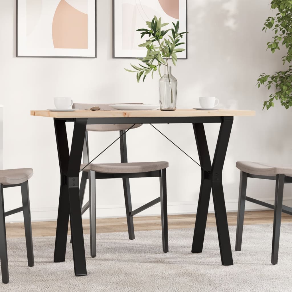 Coffee Table Solid Wood Pine And Steel