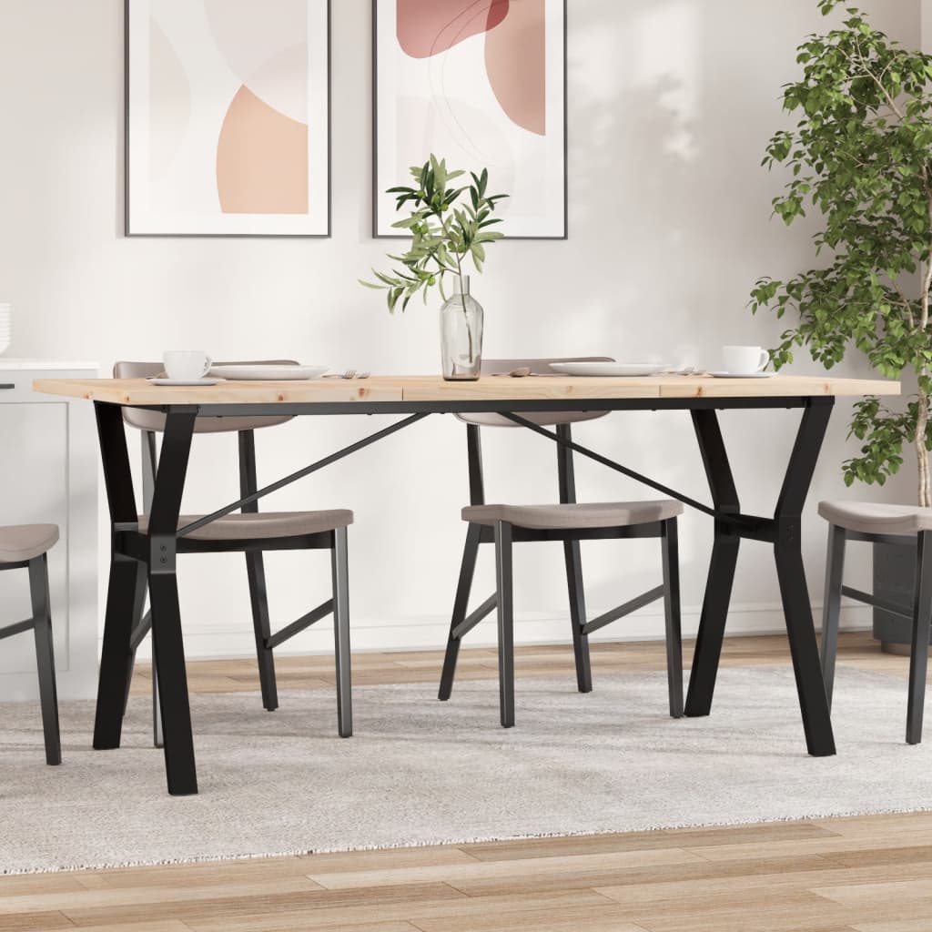 Coffee Table Solid Wood Pine And Steel