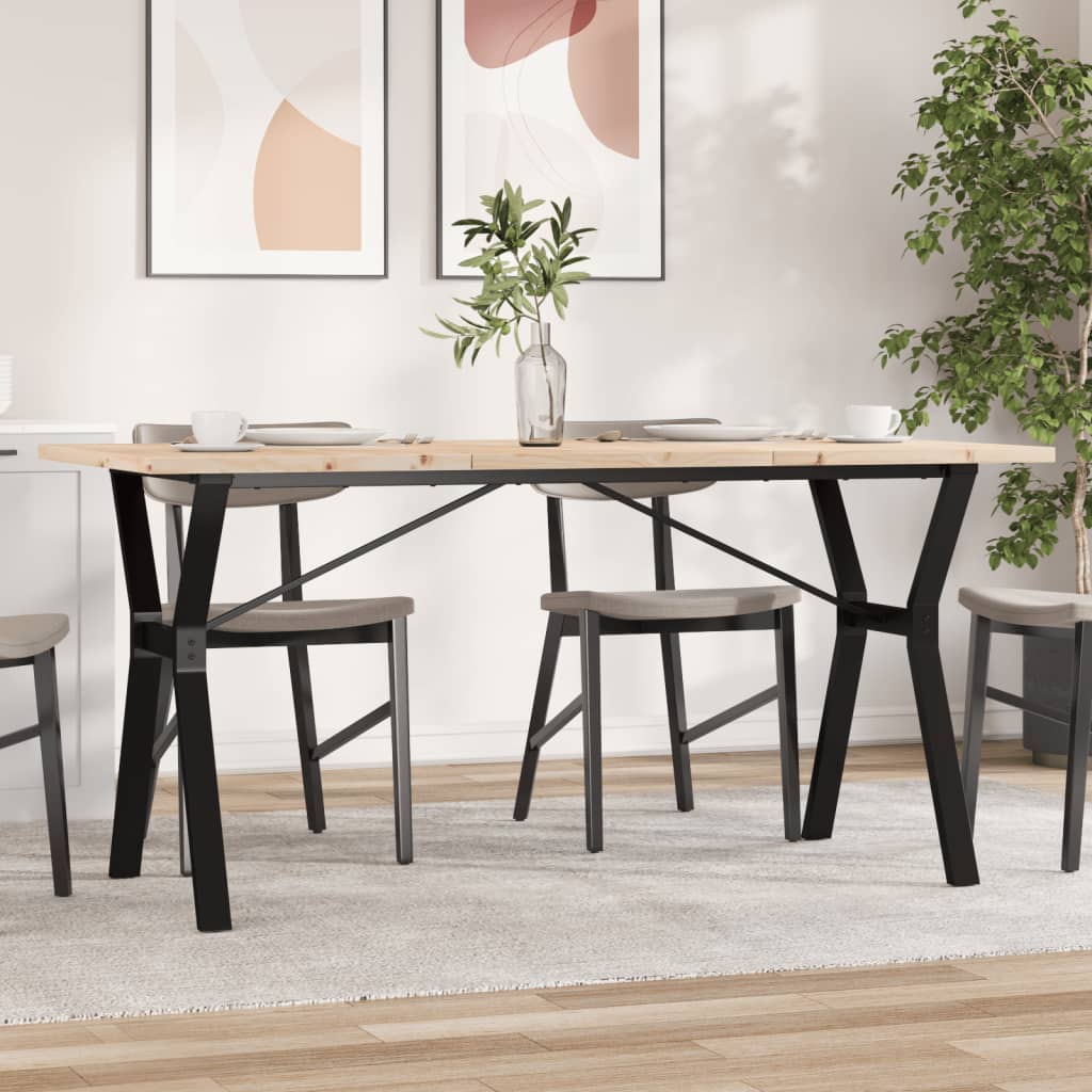 Coffee Table Solid Wood Pine And Steel