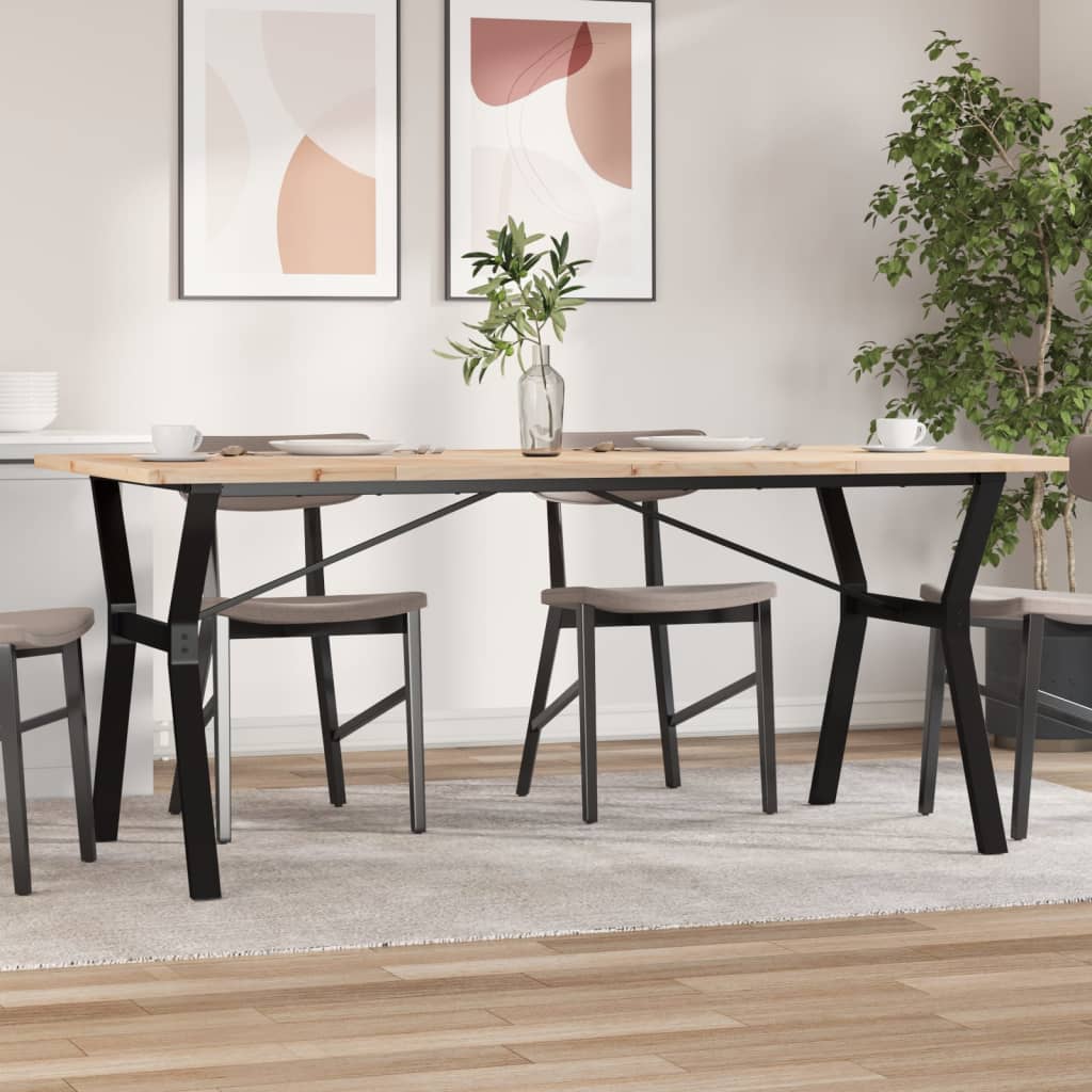 Coffee Table Solid Wood Pine And Steel