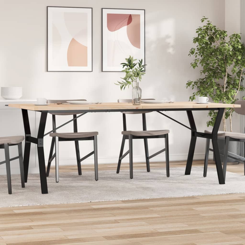 Coffee Table Solid Wood Pine And Steel