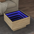 Coffee Table With Led Engineered Wood