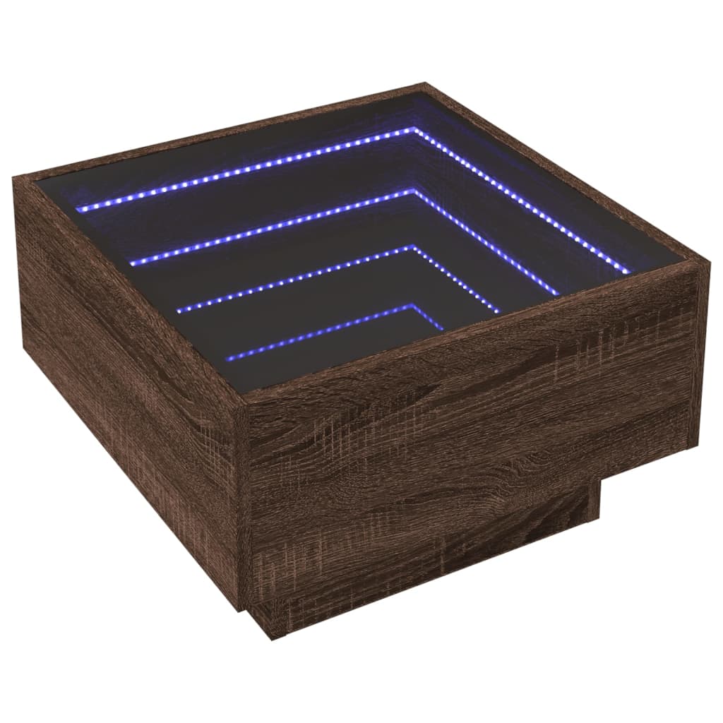 Coffee Table With Led Engineered Wood