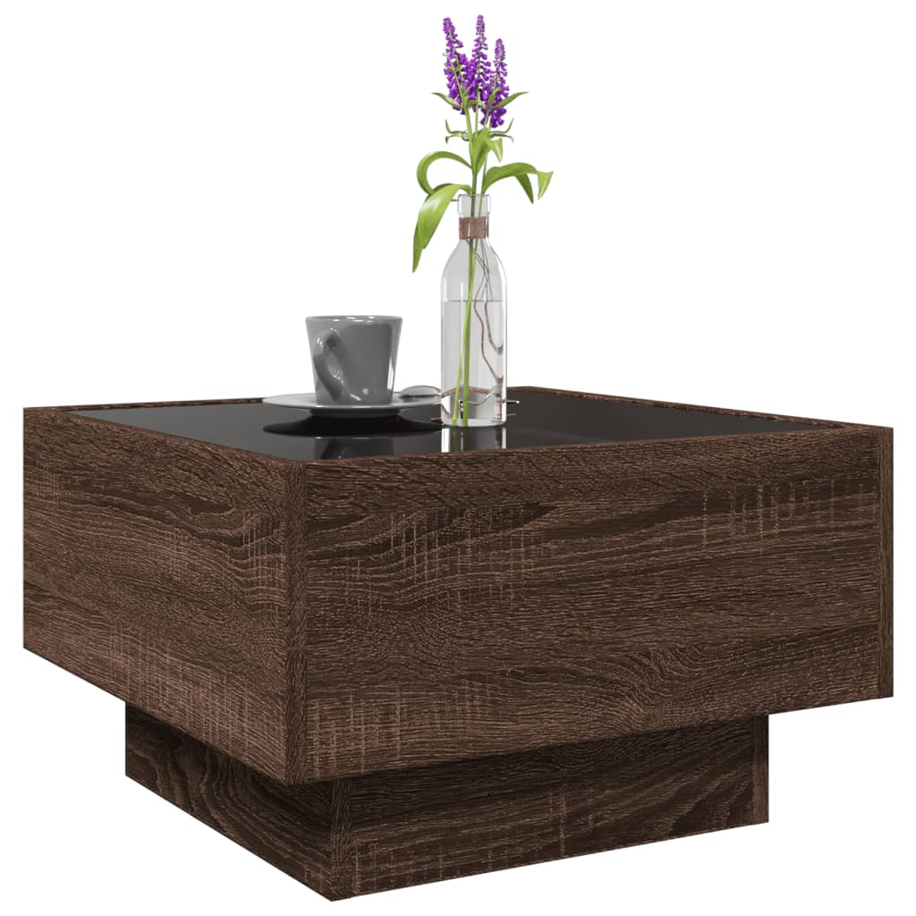 Coffee Table With Led Engineered Wood