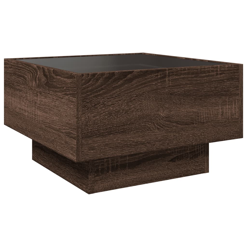 Coffee Table With Led Engineered Wood