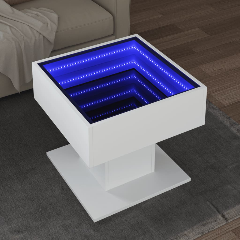 Coffee Table With Led 70X50X45 Cm Engineered Wood