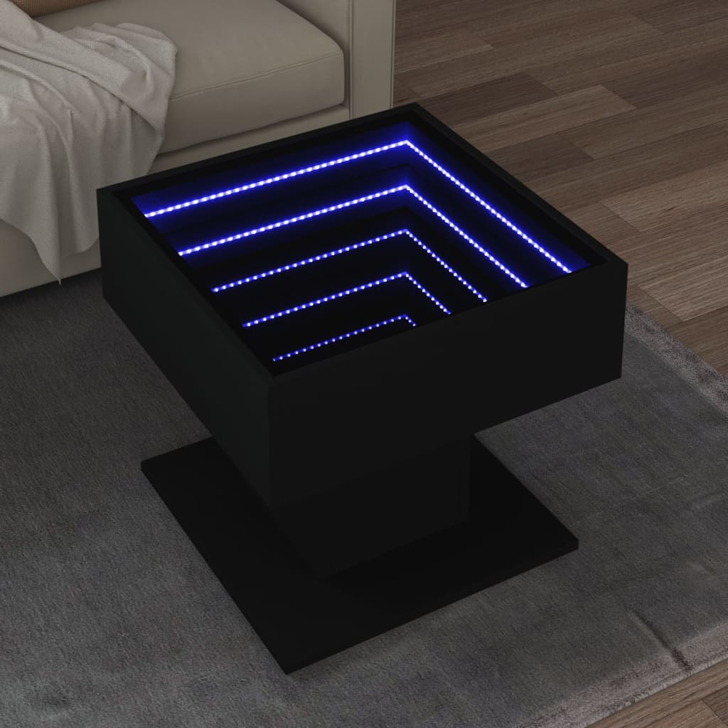 Coffee Table With Led 70X50X45 Cm Engineered Wood