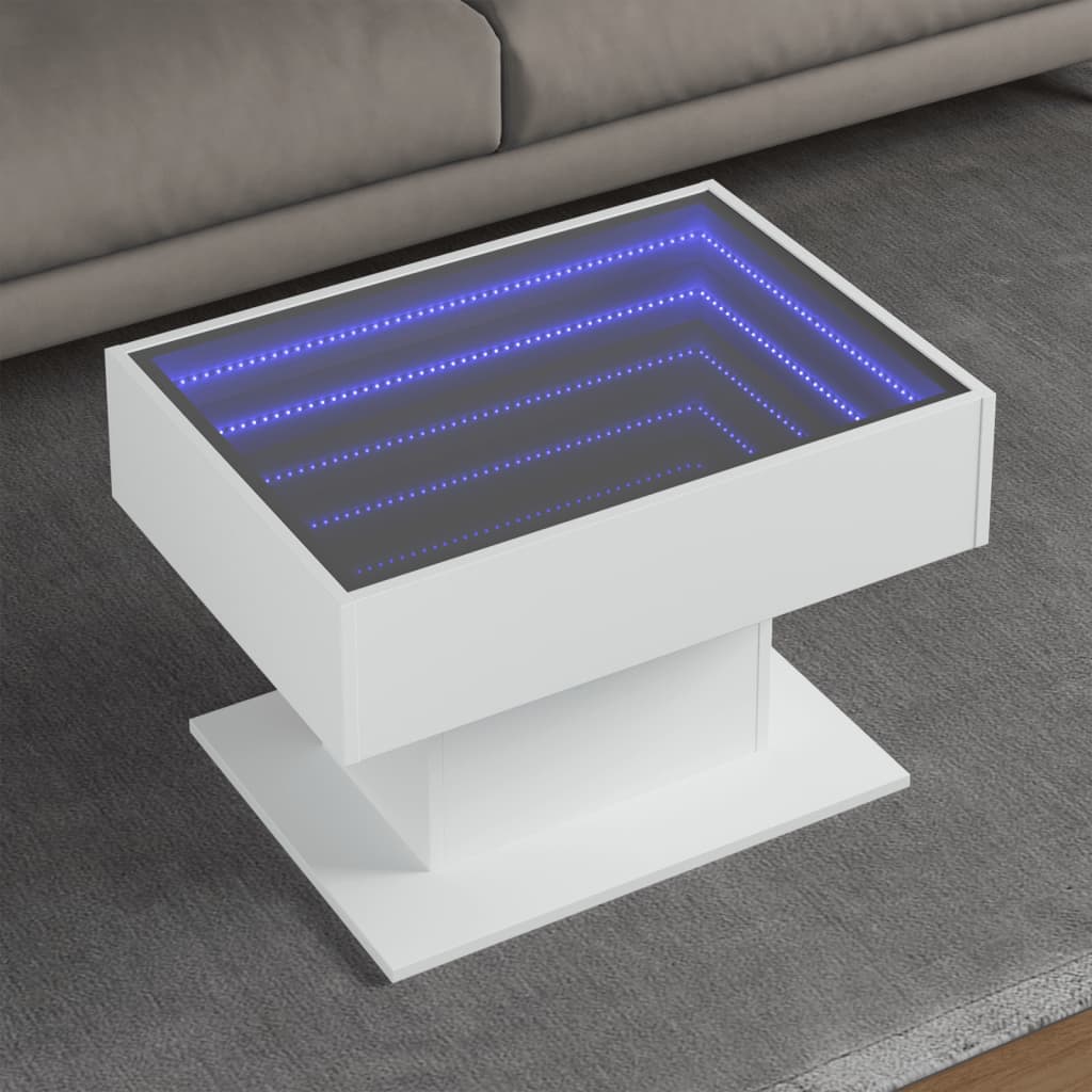 Coffee Table With Led 70X50X45 Cm Engineered Wood