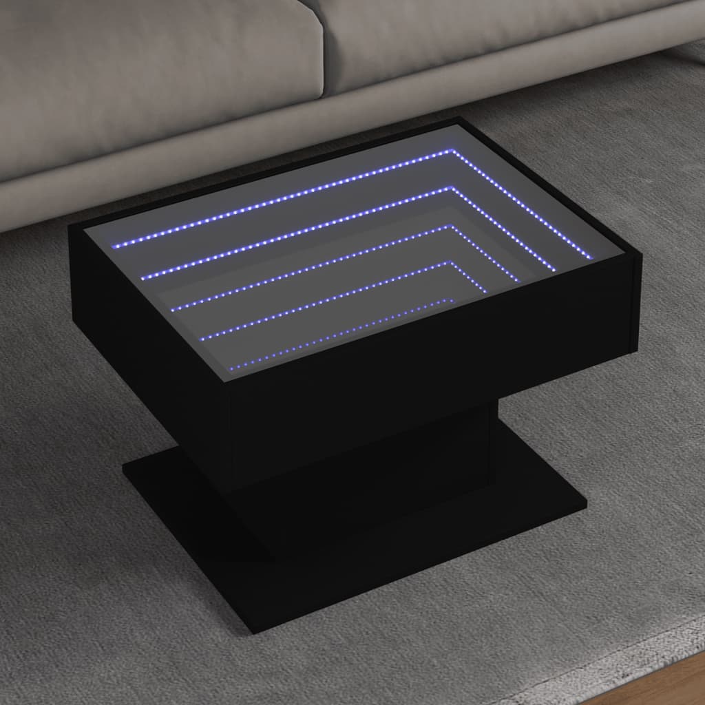 Coffee Table With Led 70X50X45 Cm Engineered Wood