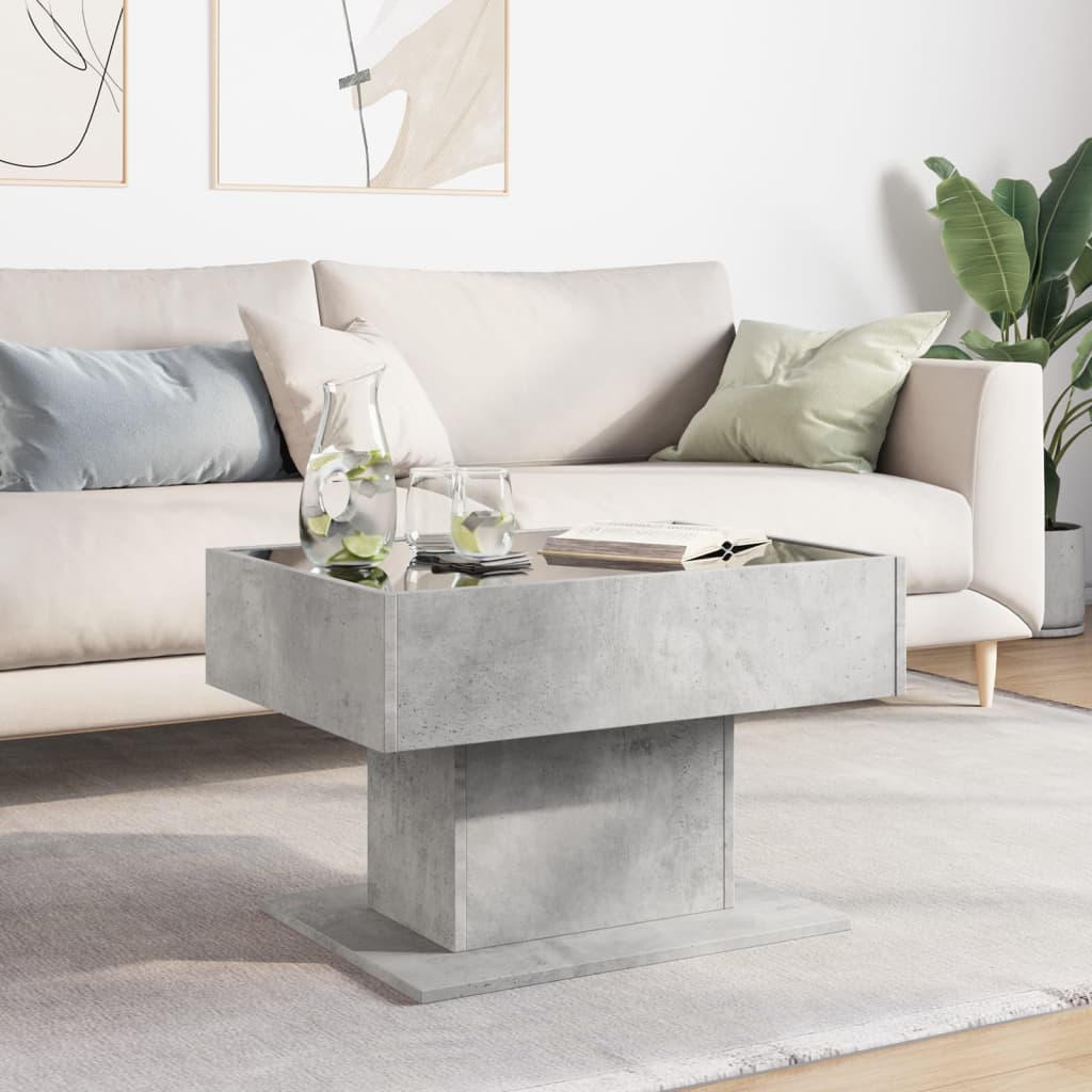 Coffee Table With Led 70X50X45 Cm Engineered Wood