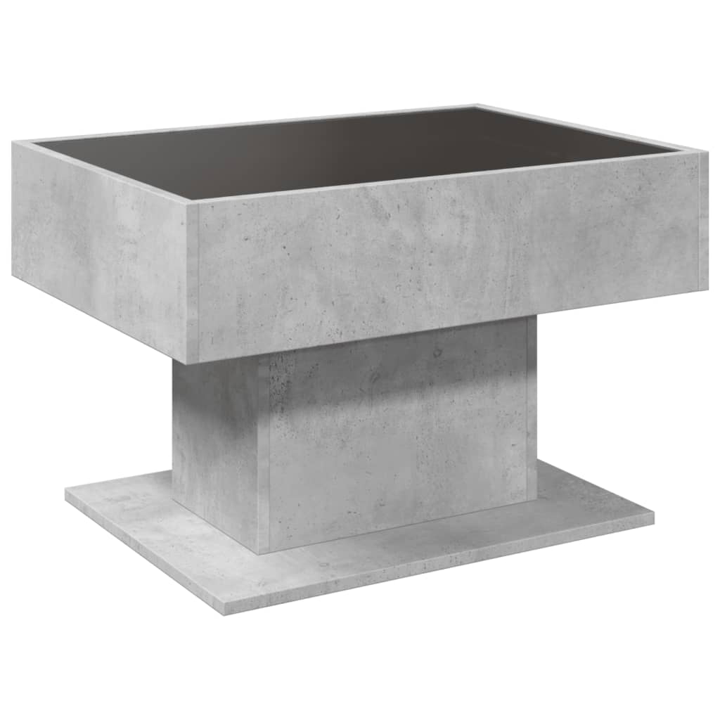 Coffee Table With Led 70X50X45 Cm Engineered Wood