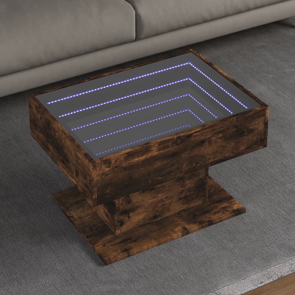 Coffee Table With Led 70X50X45 Cm Engineered Wood