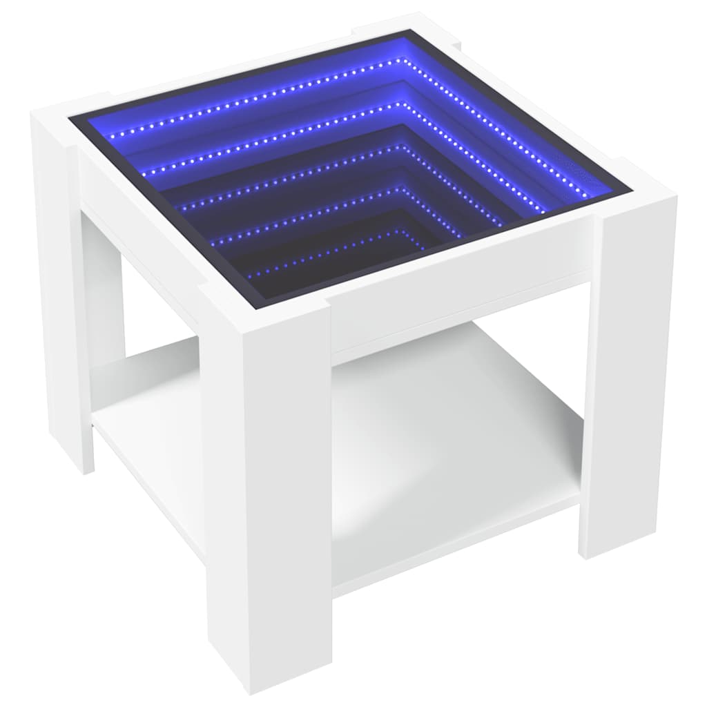 Coffee Table LED 73X53X45 Cm Engineered Wood Black White Sonoma Oak Smoked Oak 7