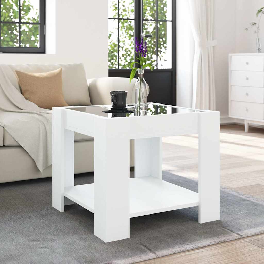 Coffee Table LED 73X53X45 Cm Engineered Wood Black White Sonoma Oak Smoked Oak 7