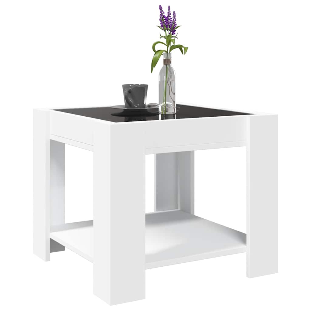 Coffee Table LED 73X53X45 Cm Engineered Wood Black White Sonoma Oak Smoked Oak 7