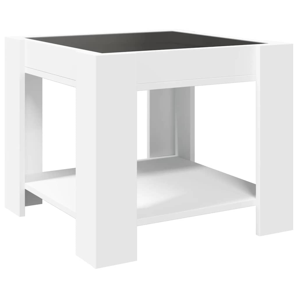Coffee Table LED 73X53X45 Cm Engineered Wood Black White Sonoma Oak Smoked Oak 7