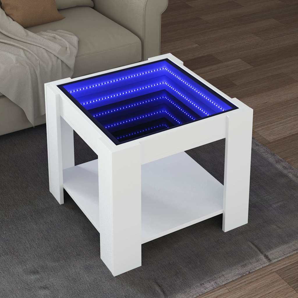 Coffee Table LED 73X53X45 Cm Engineered Wood Black White Sonoma Oak Smoked Oak 7