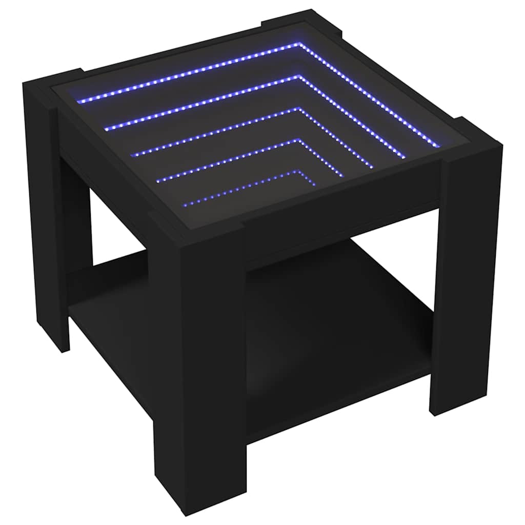 Coffee Table LED 73X53X45 Cm Engineered Wood Black White Sonoma Oak Smoked Oak 7