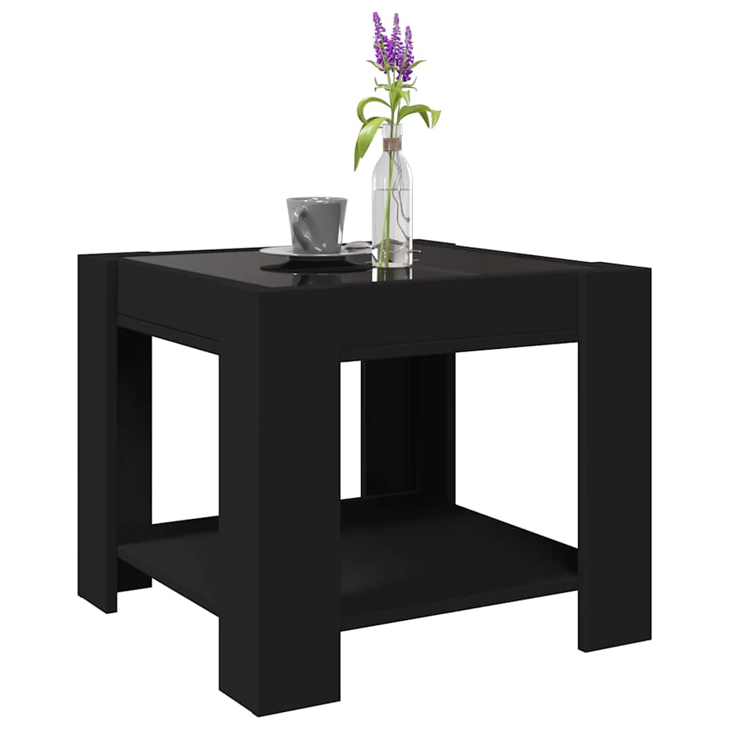 Coffee Table LED 73X53X45 Cm Engineered Wood Black White Sonoma Oak Smoked Oak 7