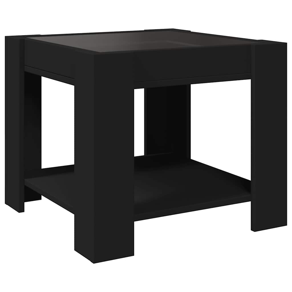 Coffee Table LED 73X53X45 Cm Engineered Wood Black White Sonoma Oak Smoked Oak 7