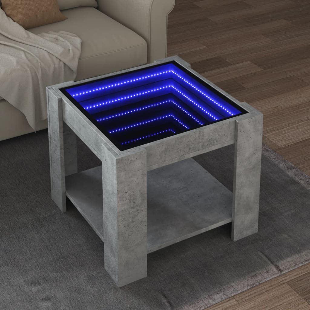Coffee Table With Led 73X53X45 Cm Engineered Wood