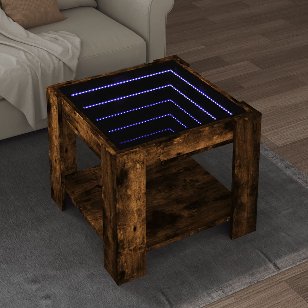 Coffee Table With Led 73X53X45 Cm Engineered Wood