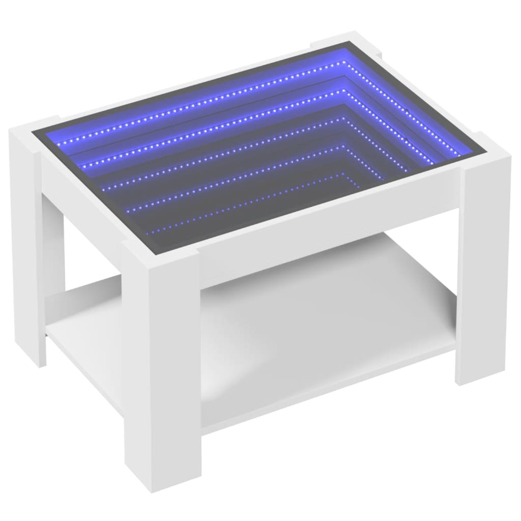 Coffee Table With Led 73X53X45 Cm Engineered Wood