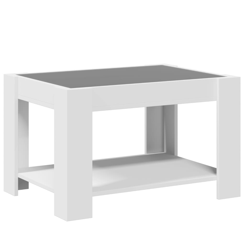 Coffee Table With Led 73X53X45 Cm Engineered Wood