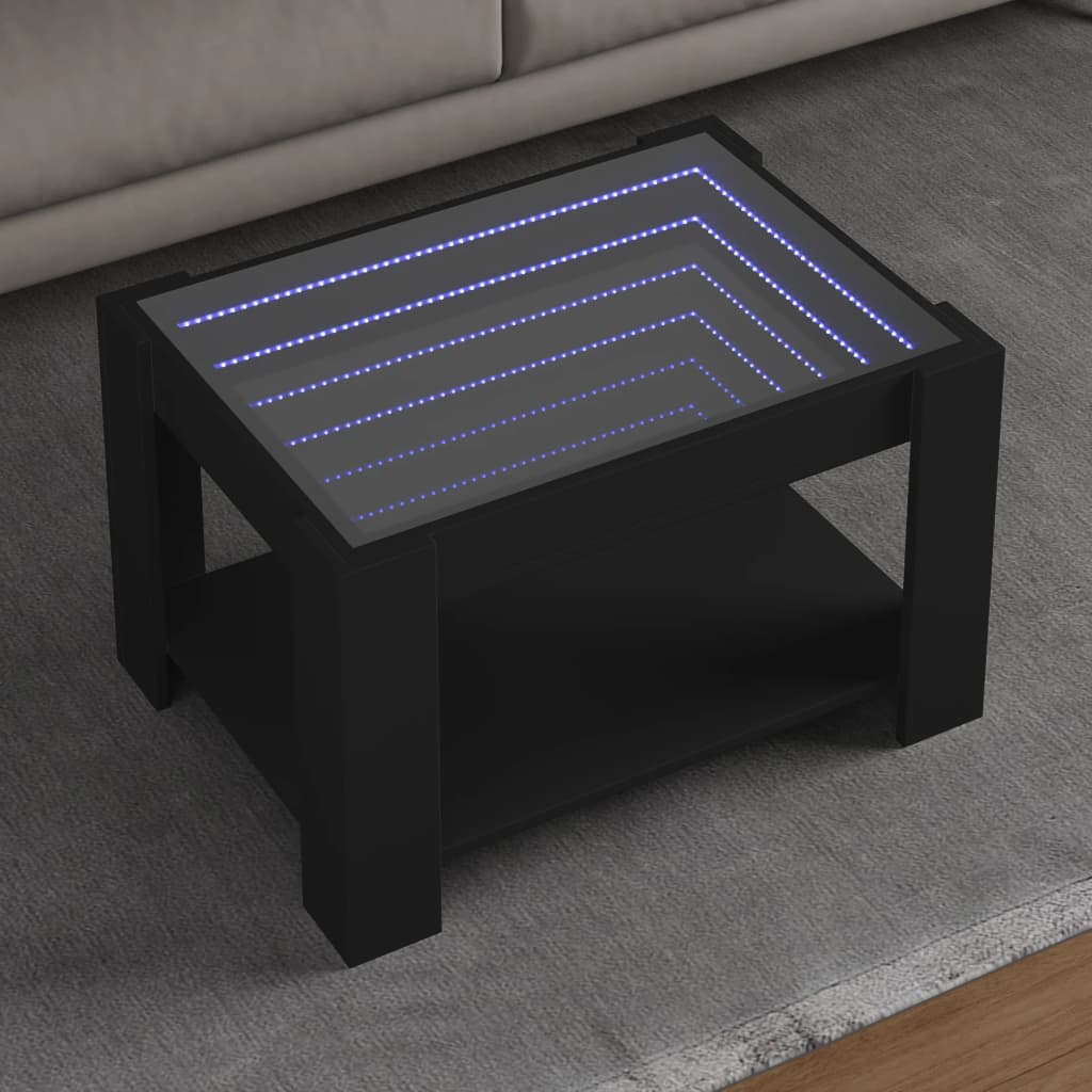 Coffee Table With Led 73X53X45 Cm Engineered Wood