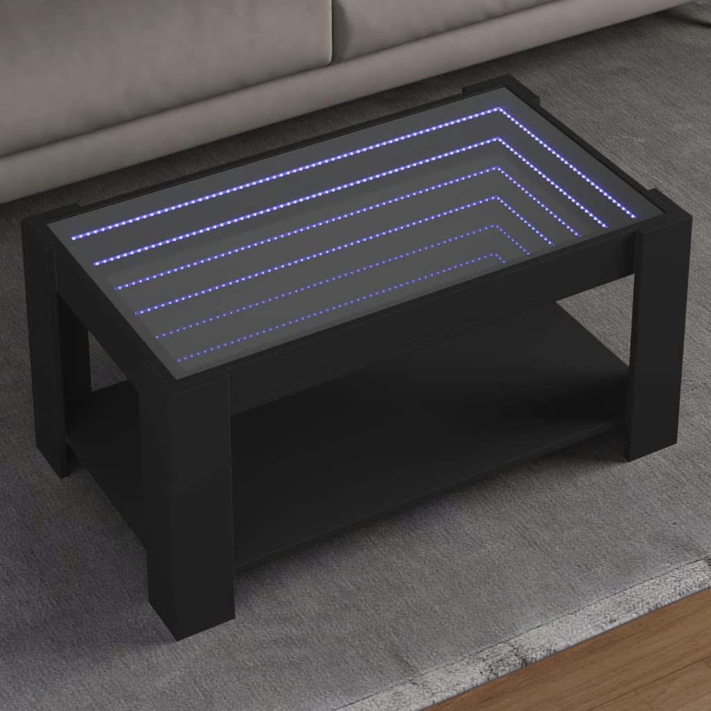 Coffee Table With Led 73X53X45 Cm Engineered Wood