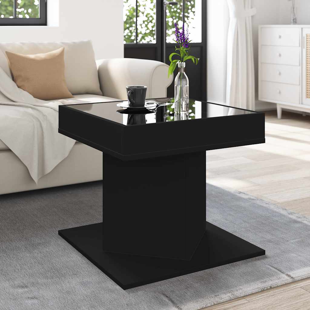 Coffee Table With Led 50X50X45 Cm Engineered Wood