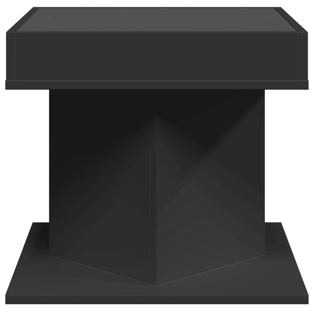Coffee Table With Led 50X50X45 Cm Engineered Wood