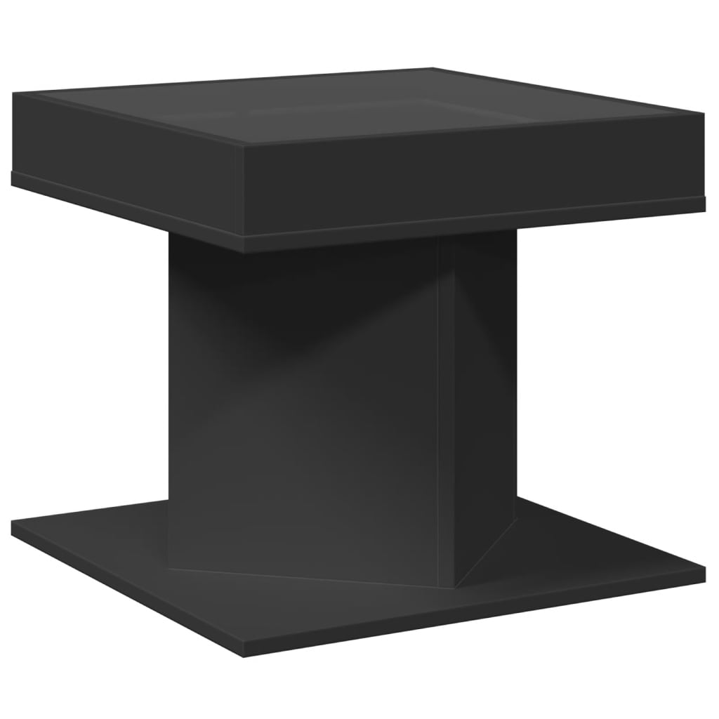 Coffee Table With Led 50X50X45 Cm Engineered Wood