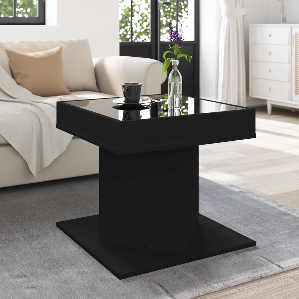 Coffee Table With Led 50X50X45 Cm Engineered Wood