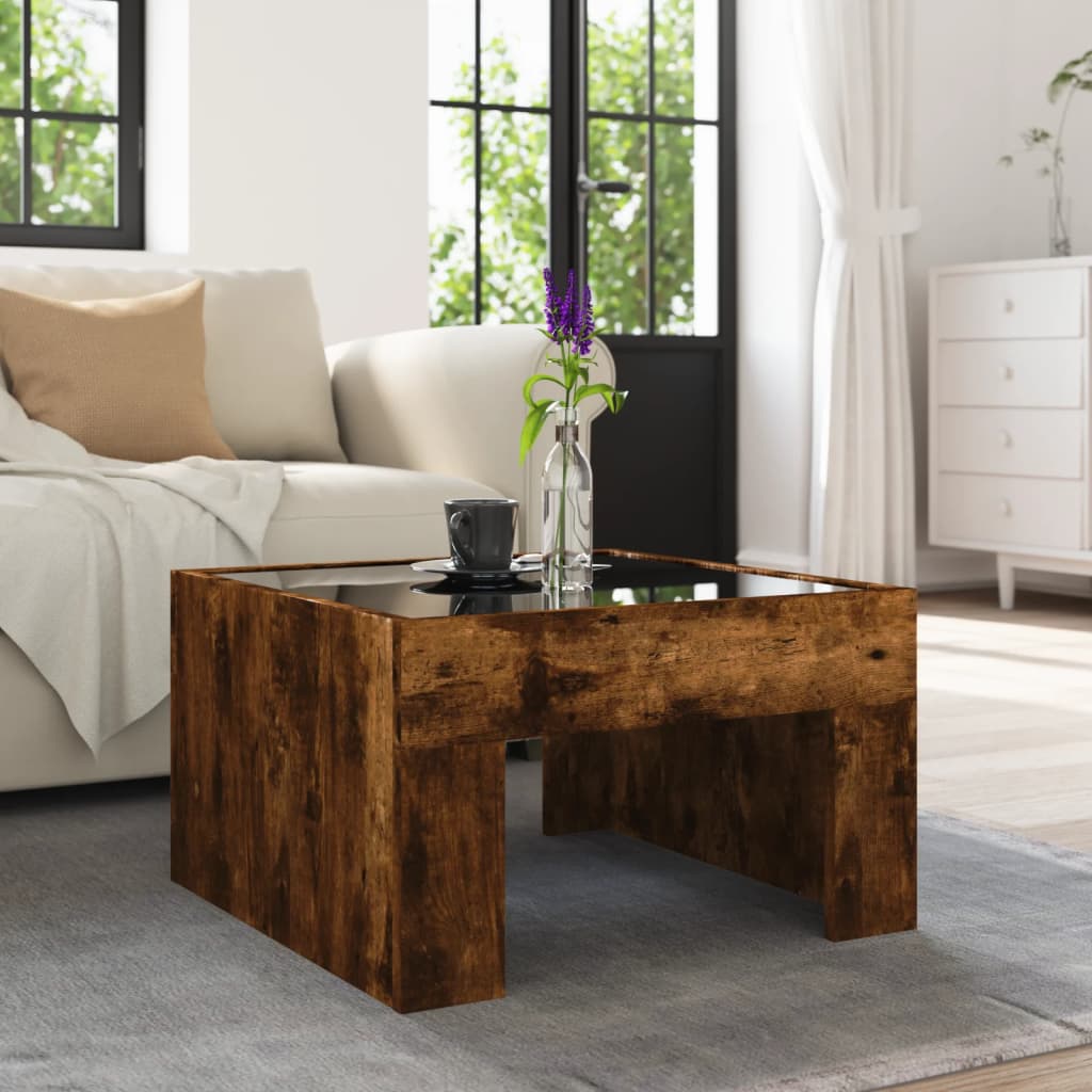 Coffee Table With Infinity Led 50X50X30 Cm