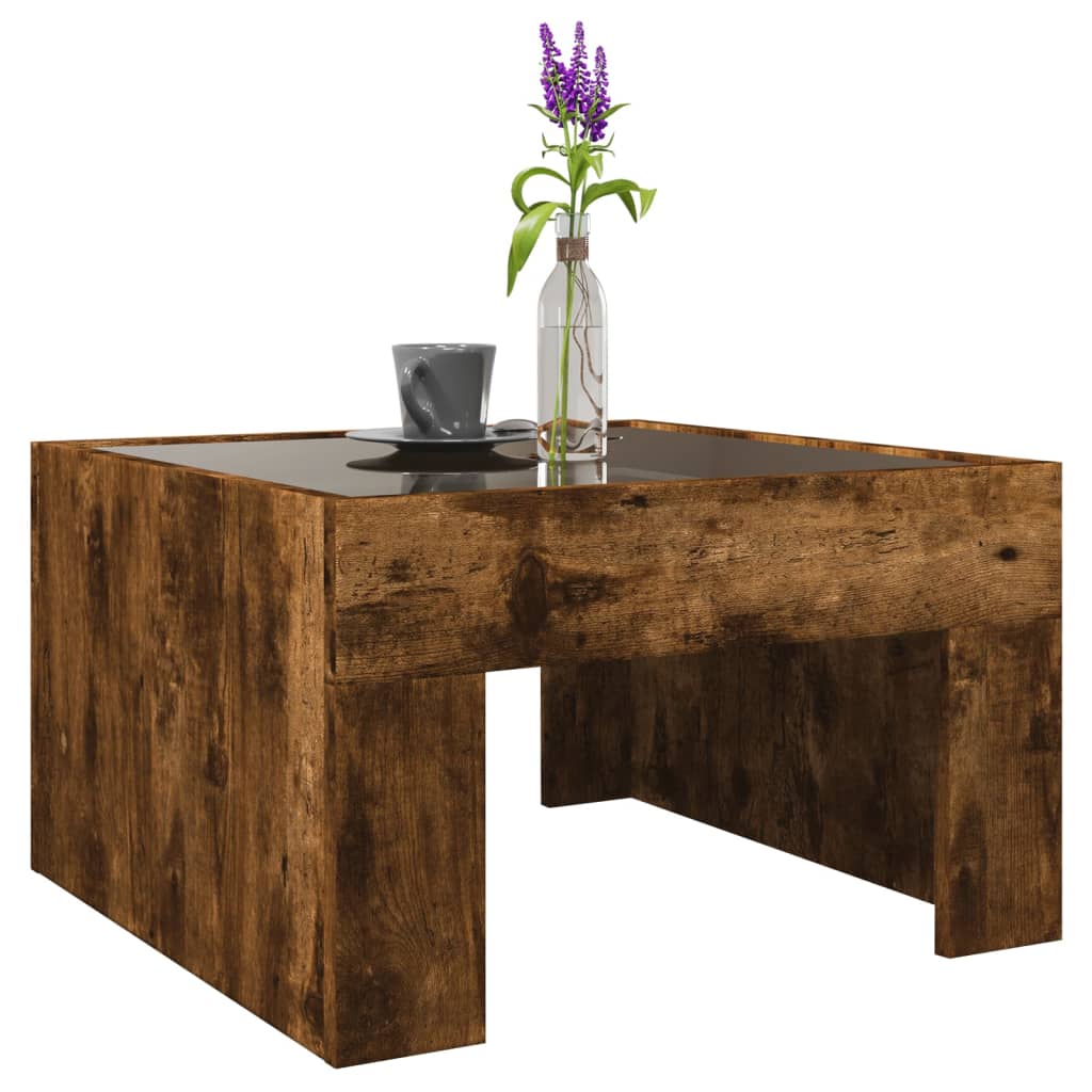 Coffee Table With Infinity Led 50X50X30 Cm