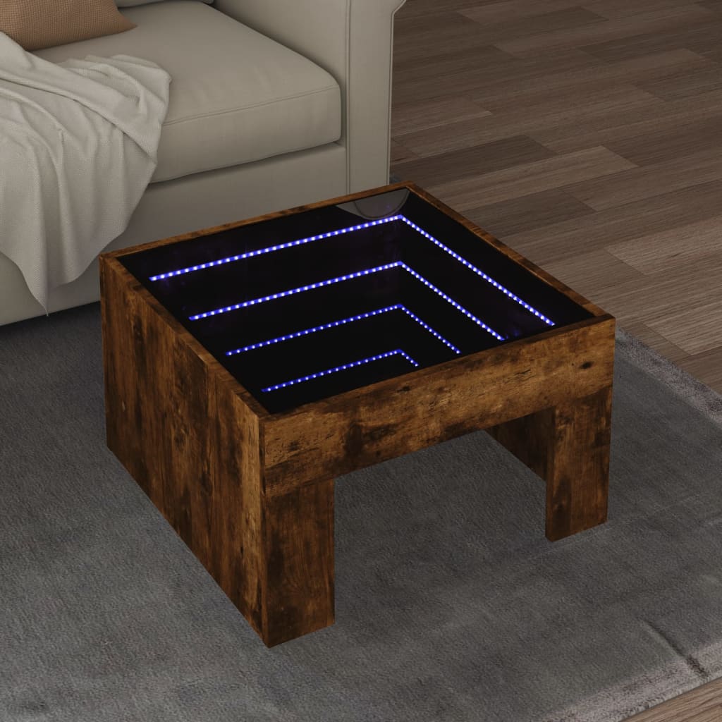 Coffee Table With Infinity Led 50X50X30 Cm