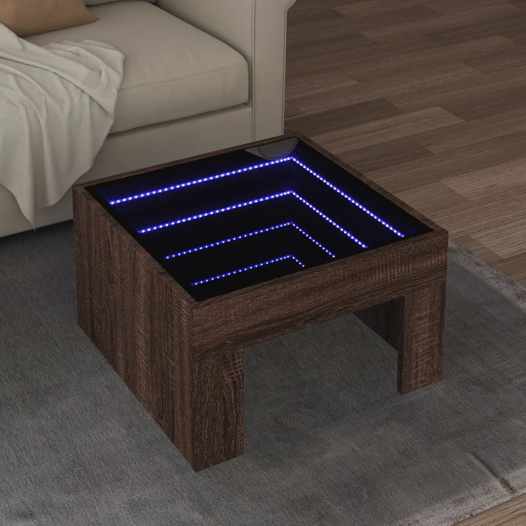 Coffee Table With Infinity Led 50X50X30 Cm