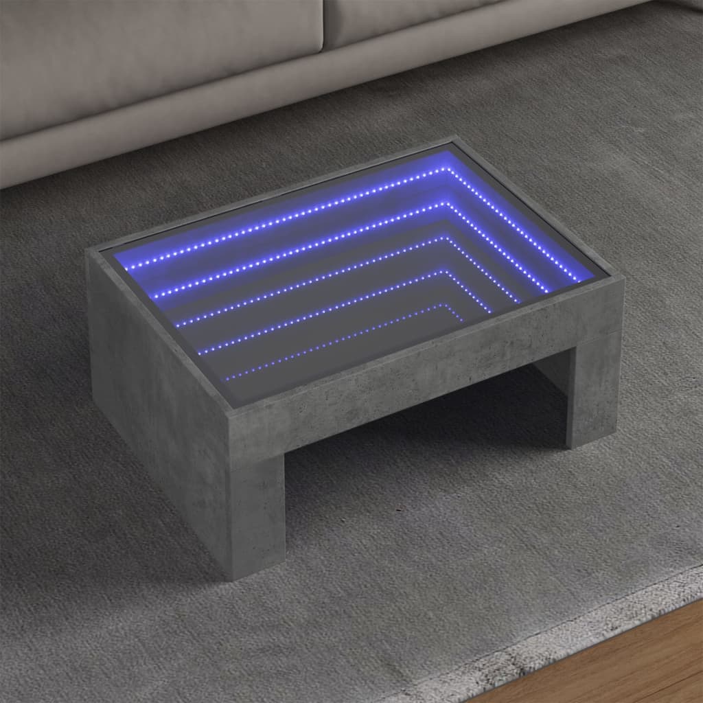 Coffee Table With Infinity Led 50X50X30 Cm