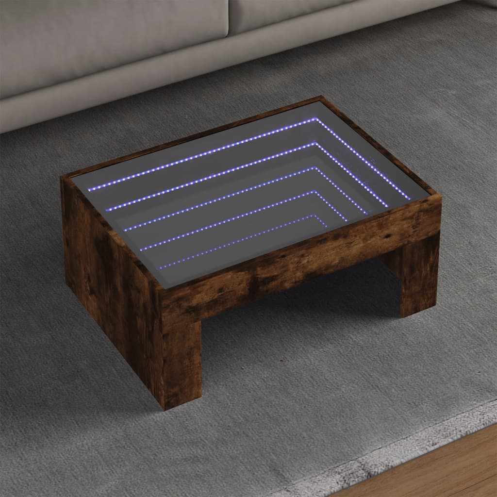 Coffee Table With Infinity Led 50X50X30 Cm