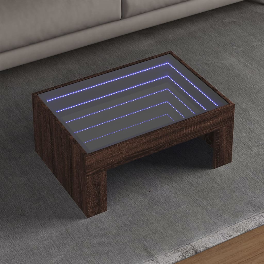Coffee Table With Infinity Led 50X50X30 Cm
