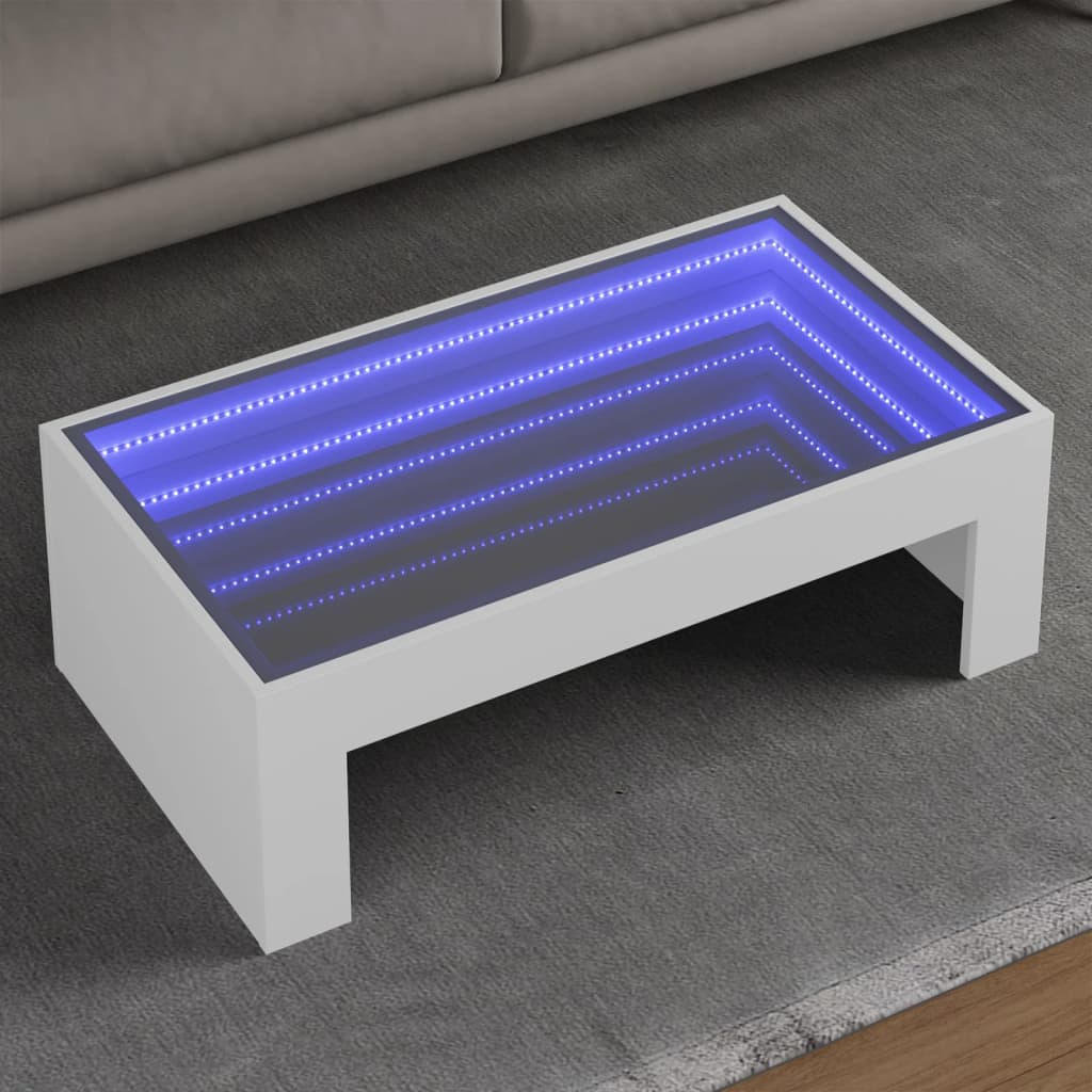 Coffee Table With Infinity Led 50X50X30 Cm